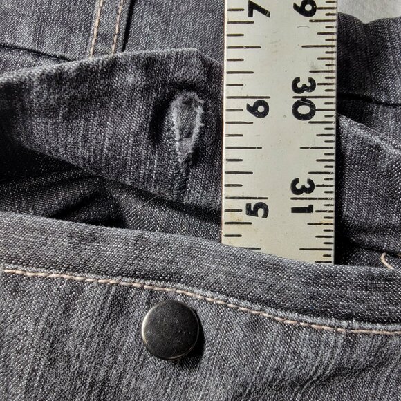 Neva jeans black washed‎ stretch wide leg loose fit size on tag 13 Style #YBS617 - Picture 12 of 15